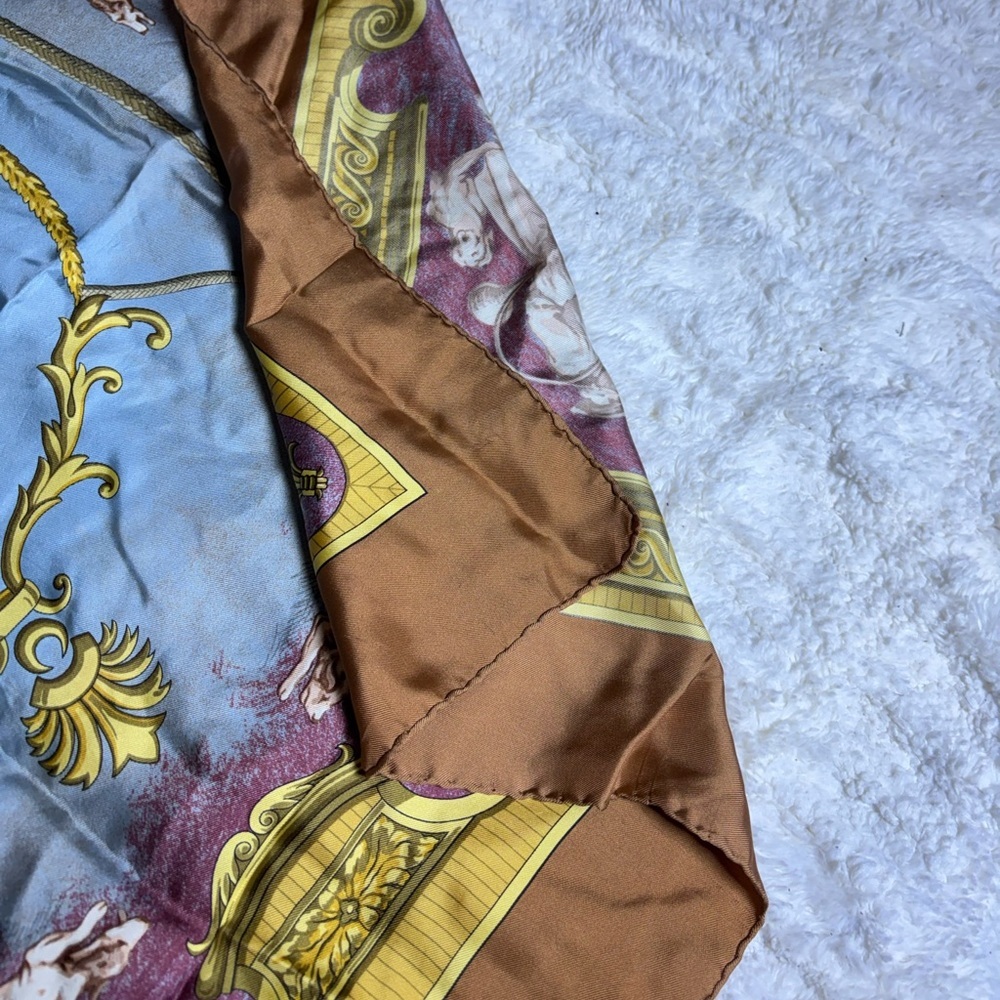 HERMES PARIS Chiens et Valets by Charles J. Hallo Silk Scarf France 1963 - Picture 6 of 13